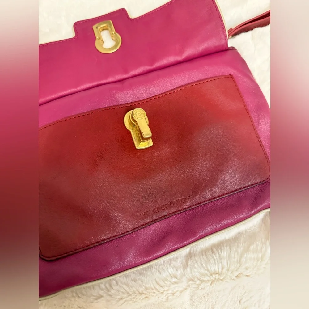 Vintage Y2K‎ Juicy Couture 100% Leather Color Block Wristlet